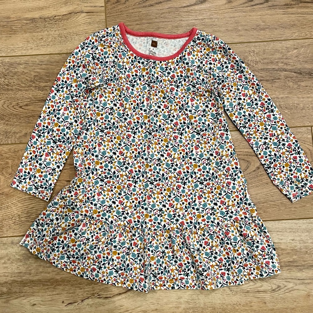Tea Collection Drop-Waist Floral Dress Girls 4